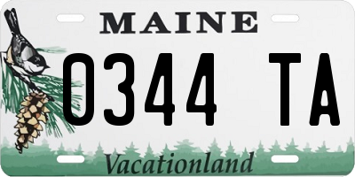 ME license plate 0344TA