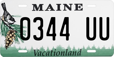 ME license plate 0344UU