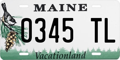 ME license plate 0345TL