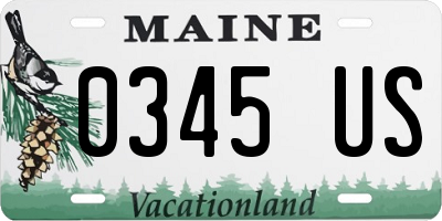 ME license plate 0345US