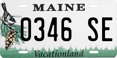 ME license plate 0346SE