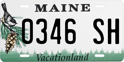 ME license plate 0346SH