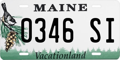 ME license plate 0346SI