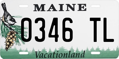 ME license plate 0346TL