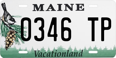 ME license plate 0346TP