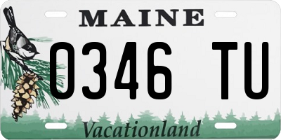 ME license plate 0346TU