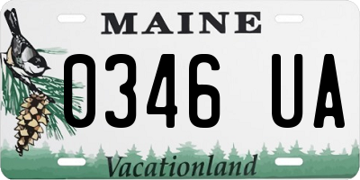 ME license plate 0346UA