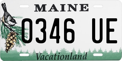 ME license plate 0346UE