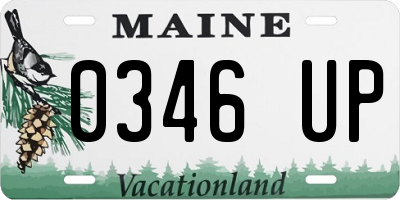 ME license plate 0346UP