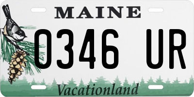 ME license plate 0346UR