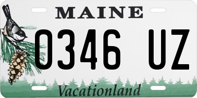 ME license plate 0346UZ