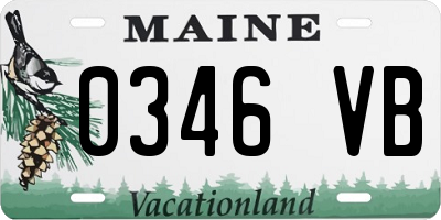 ME license plate 0346VB