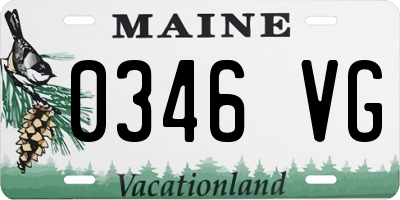 ME license plate 0346VG