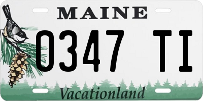 ME license plate 0347TI