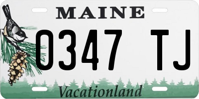 ME license plate 0347TJ