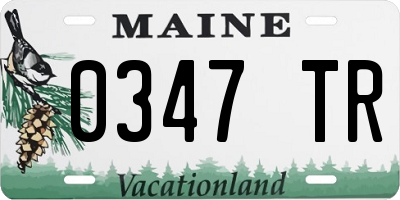 ME license plate 0347TR