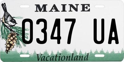 ME license plate 0347UA