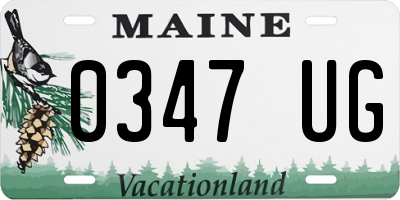 ME license plate 0347UG
