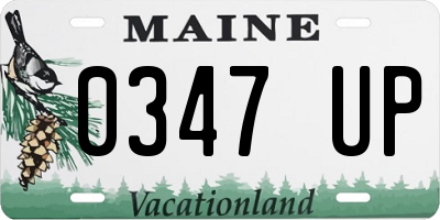 ME license plate 0347UP