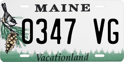 ME license plate 0347VG