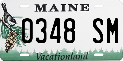 ME license plate 0348SM