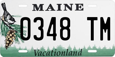 ME license plate 0348TM