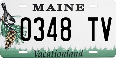 ME license plate 0348TV