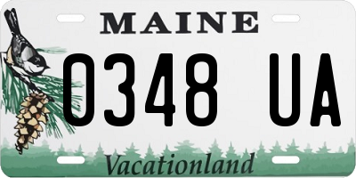 ME license plate 0348UA