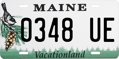 ME license plate 0348UE
