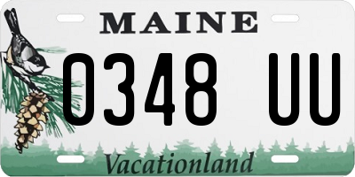 ME license plate 0348UU