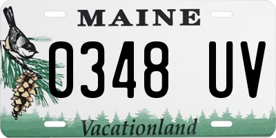 ME license plate 0348UV