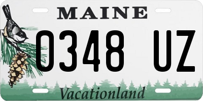 ME license plate 0348UZ