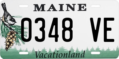ME license plate 0348VE