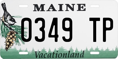 ME license plate 0349TP