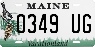 ME license plate 0349UG
