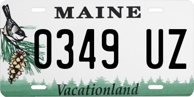 ME license plate 0349UZ