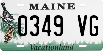 ME license plate 0349VG