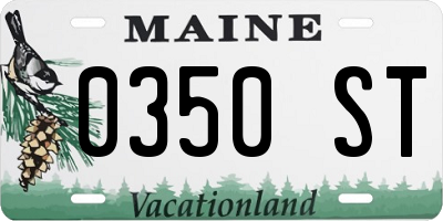 ME license plate 0350ST