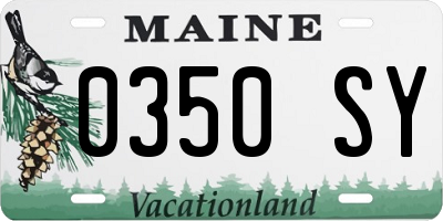 ME license plate 0350SY