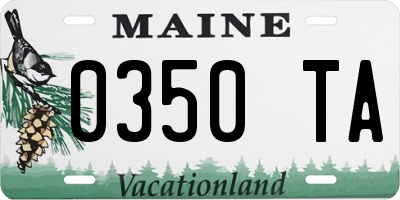 ME license plate 0350TA
