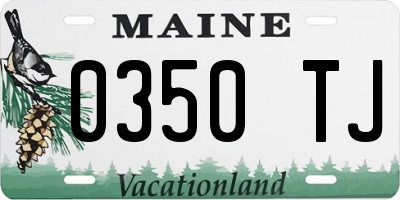 ME license plate 0350TJ
