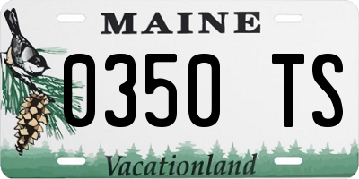 ME license plate 0350TS