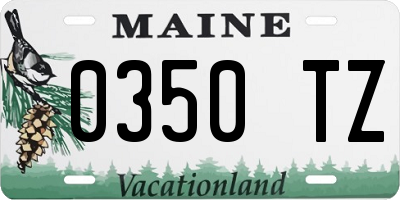 ME license plate 0350TZ