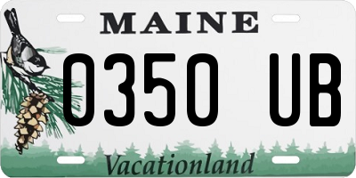 ME license plate 0350UB