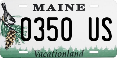 ME license plate 0350US
