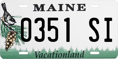 ME license plate 0351SI
