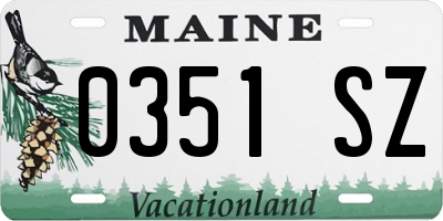 ME license plate 0351SZ