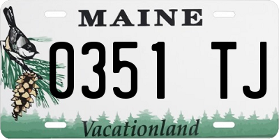 ME license plate 0351TJ