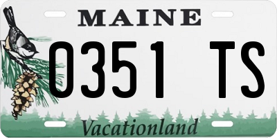 ME license plate 0351TS