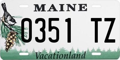 ME license plate 0351TZ